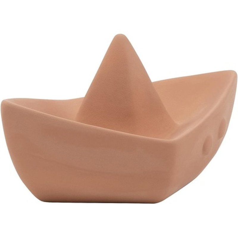 Nattou 100% Natural Rubber Bath Toy - BPA Free Silicone Orange Pink Boat
