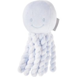 Nattou Plush Octopus for Newborns and Premature Babies 23cm Blue/White