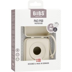 BIBS Pacifier Box with Strap Soother Holder and Sterilizer Case 100% BPA Free Food-Grade Material Made in Denmark Ivory