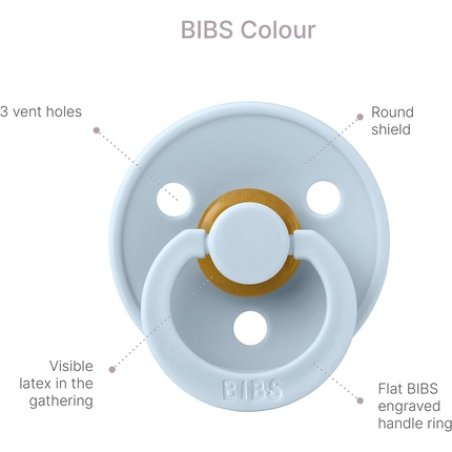 BIBS Try-it Colour 3 Pack Blush Latex Pacifiers 0 Months - Pack of 3