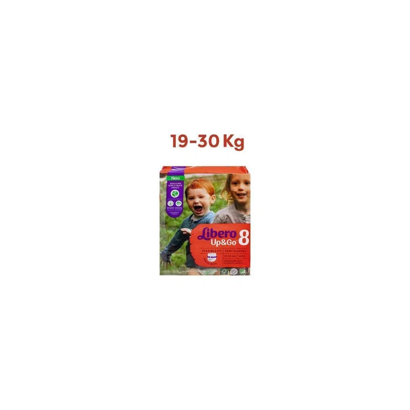 Essity Italia Libero Up & Go Diaper Pants Size 8 For 1930 Kg 14 Diapers