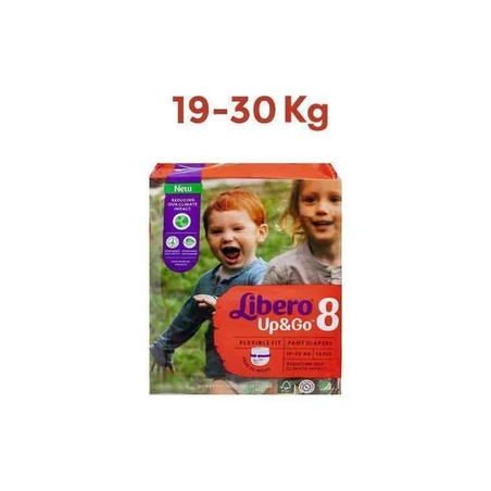 Essity Italia Libero Up & Go Diaper Pants Size 8 For 1930 Kg 14 Diapers