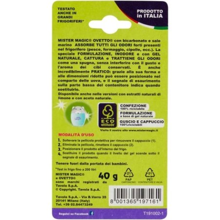 Mister Magic Refrigerator Baby Seat with Bicarbonate and Sea Salt - Lasts Up to 3 Months