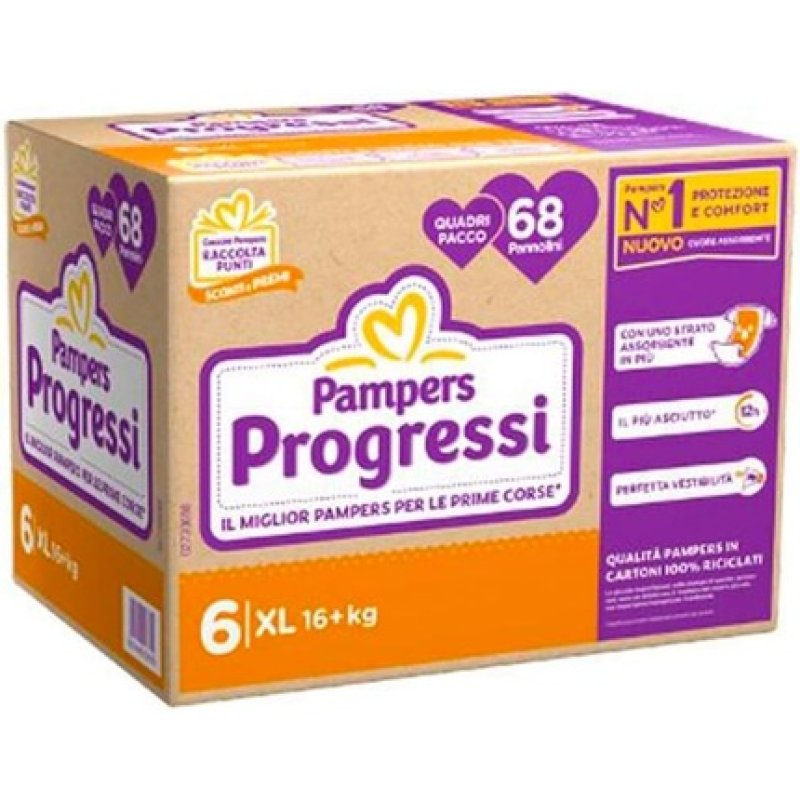 Pampers Progressi Xl 68 Diapers Extra Large Size