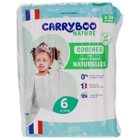 Carryboo Nature Diapers Size 5 (16-30 Kg) - Pack of 34