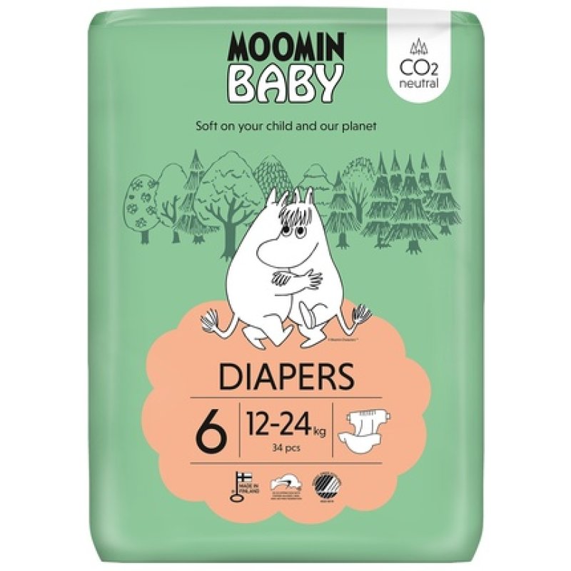 Moomin Baby Diapers Size 6 12-24 Kg