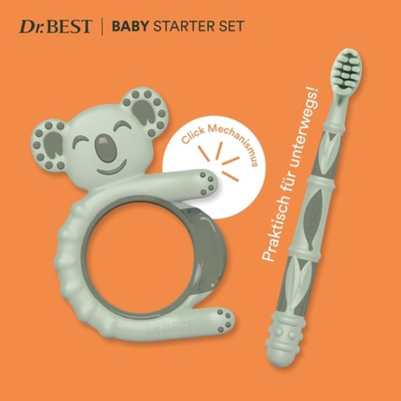 Dr Best Baby Starter Set Teething Ring And Learning Toothbrush Soft