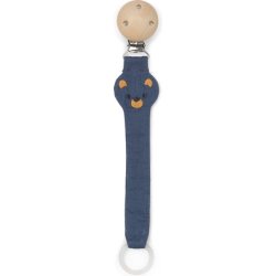 Franck & Fischer Teddy Pacifier Clip Blue
