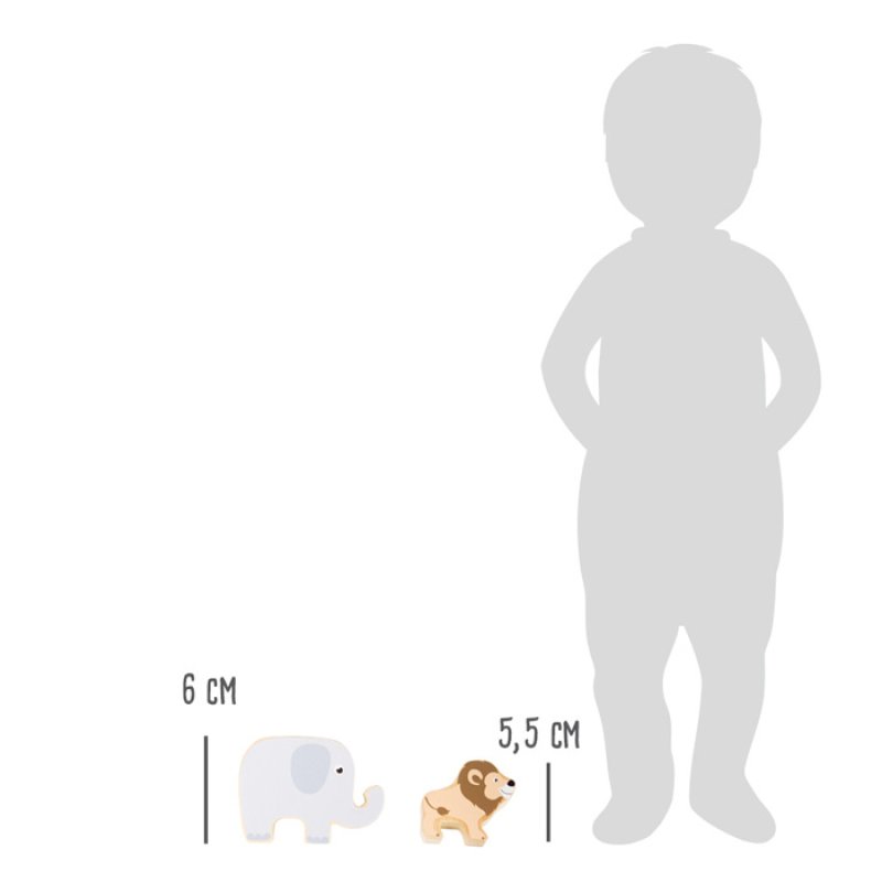 Small Foot Stacking Animals Safari, Stacking And Balancing Game With Seven Animal Figures
