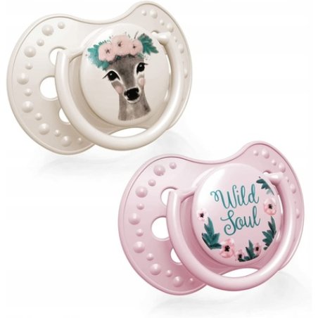 Lovi Soother 3-6 Months, Baby Dummies With Silicone Teat, Dynamic Tip, Wild Soul