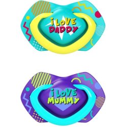 Canpol Babies Neon Love A 06m Pacifier Blue 2 Pieces