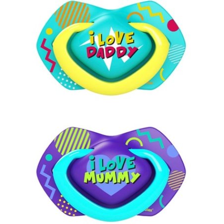 Canpol Babies Neon Love A 06m Pacifier Blue 2 Pieces