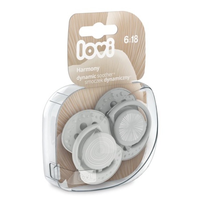 Lovi Pacifier 6-18 Months, Silicone, Bpa-Free, Hygienic Protective Cover, Harmony