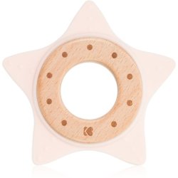 Kikkaboo Silicone And Wood Teether Star Pink 1 Piece