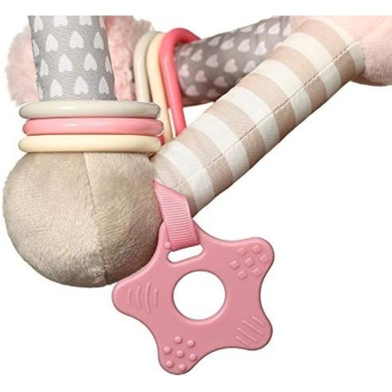 Baby Ono Tiny Yoga 898/01 Activity Cube and Motor Skills Toy Pyramid Pink