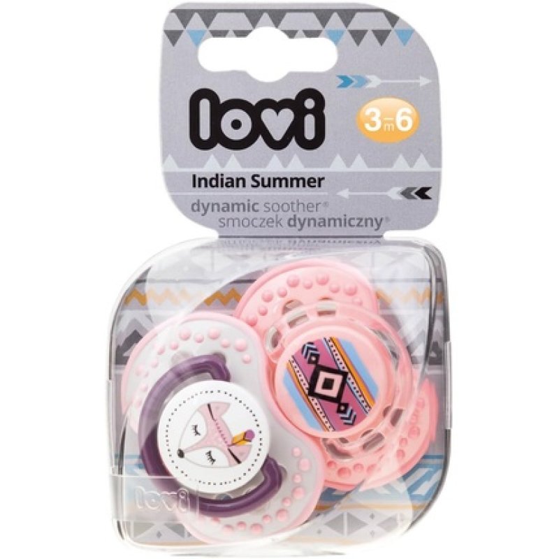 Lovi Baby Silicone Soother 3-6 Months with Hygienic Cover - Pack of 2