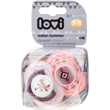 Lovi Baby Silicone Soother 3-6 Months with Hygienic Cover - Pack of 2