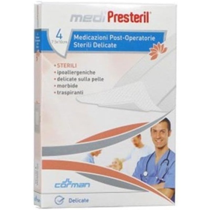 Corman Medipresteril Postoperative Delicate Sterile Dressings 10x12cm