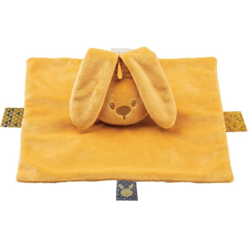 Nattou Lapidou Rabbit Comforter Companion from Birth 28 x 28 cm