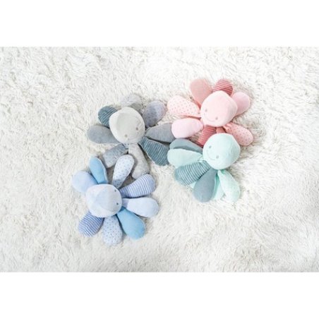 Nattou Octopus Lapidou - Activity Hug - 25 Cm - Blue