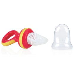 Nuby - Nibbler Fruit Sucker With Protective Cap, Red