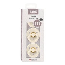 BIBS Colour Try-It Collection: 3 Pacifiers for the Unique Needs of Your Baby, Cherry Shape, Symmetrical and