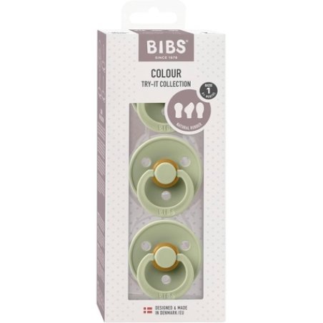 BIBS Colour Try-It Collection 3 Soothers for Your Baby's Unique Needs Round Symmetrical and Orthodontic Nipple Natural