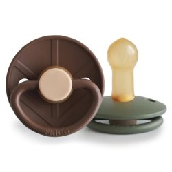 Frigg Little Viking Latex Pacifiers Natural Rubber BPA-Free - Pack of 2