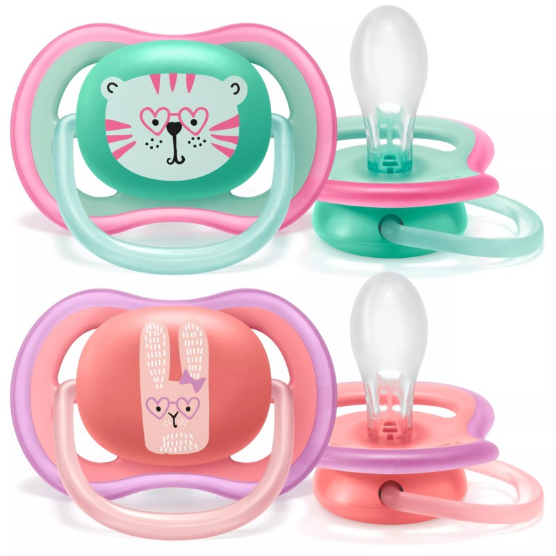 Philips AVENT Sucette ultra air, téterelle ultra-ferme 18 mois et 