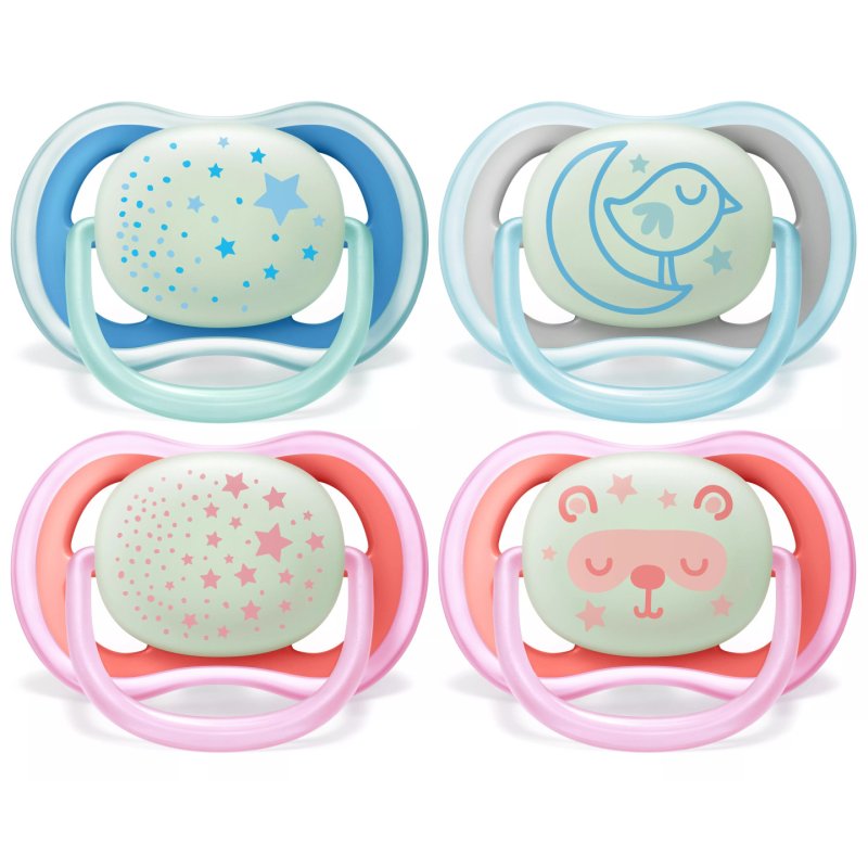 Philips Avent Ultra Air Night Pacifier Scf376/20 For Ages 6-18 Months