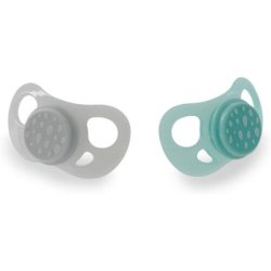 Twistshake Orthodontic Pacifier BPA-Free 6m Turquoise Grey - Pack of 2