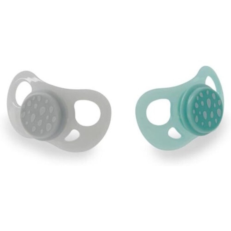 Twistshake Orthodontic Pacifier BPA-Free 6m Turquoise Grey - Pack of 2