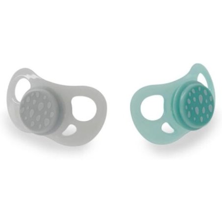 Twistshake Orthodontic Pacifier BPA-Free 6m Turquoise Grey - Pack of 2