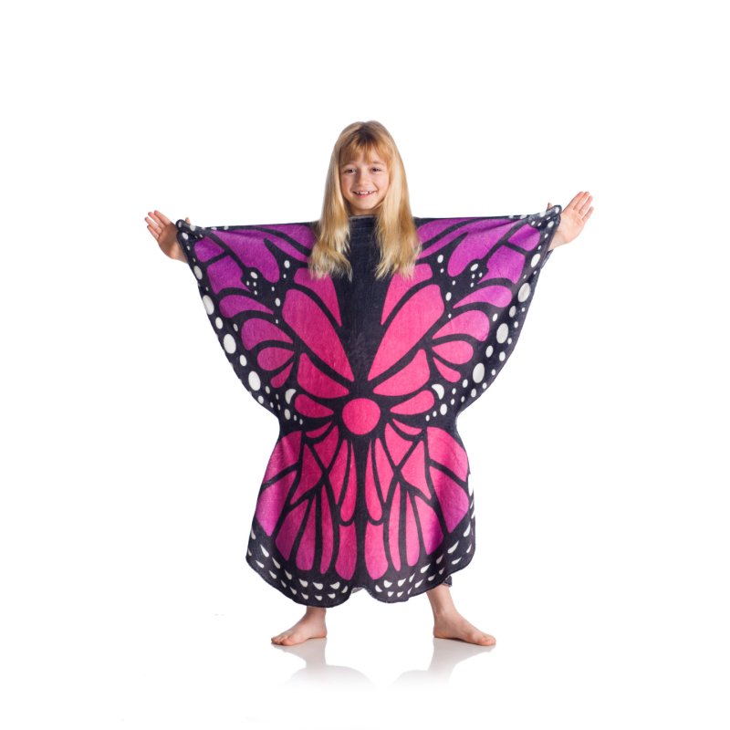 Kanguru Butterfly Kids plaid 80 x 90 cm Polyester Multicolore