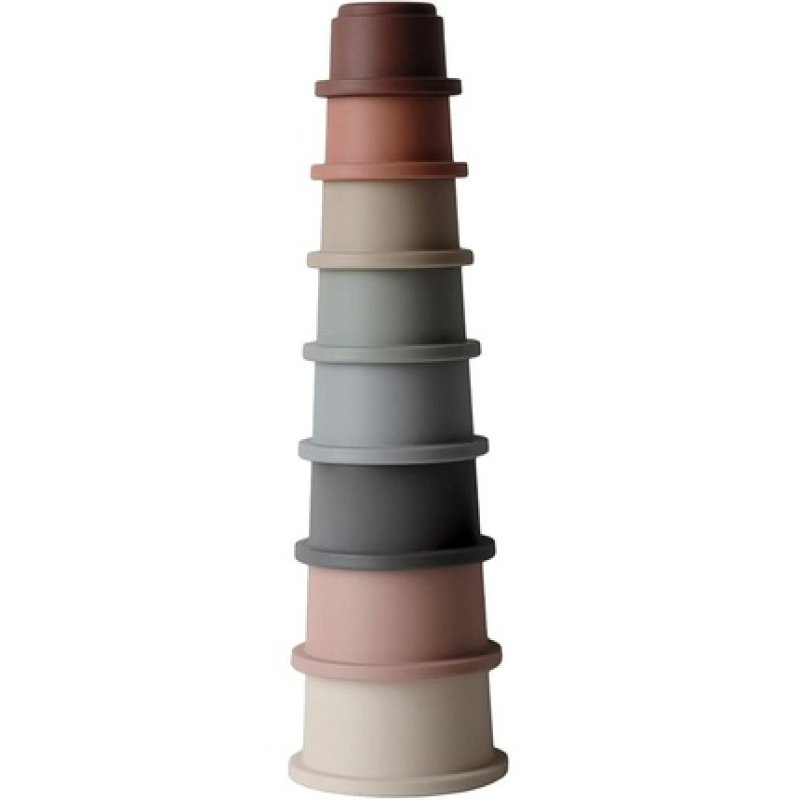 Mushie Stacking Cups Educational Baby and Toddler Toys from 6 Months - Shape Sorter Toy Made in Denmark Original