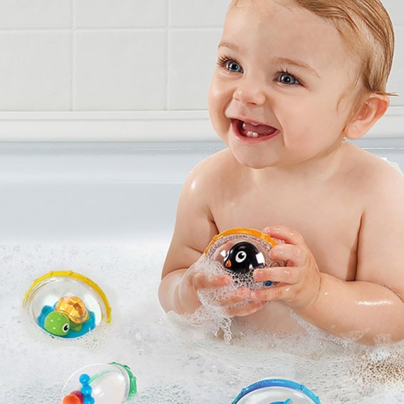 Munchkin Float & Play Bubbles, Turtle Bath animal Blue, Green, Red, Yellow