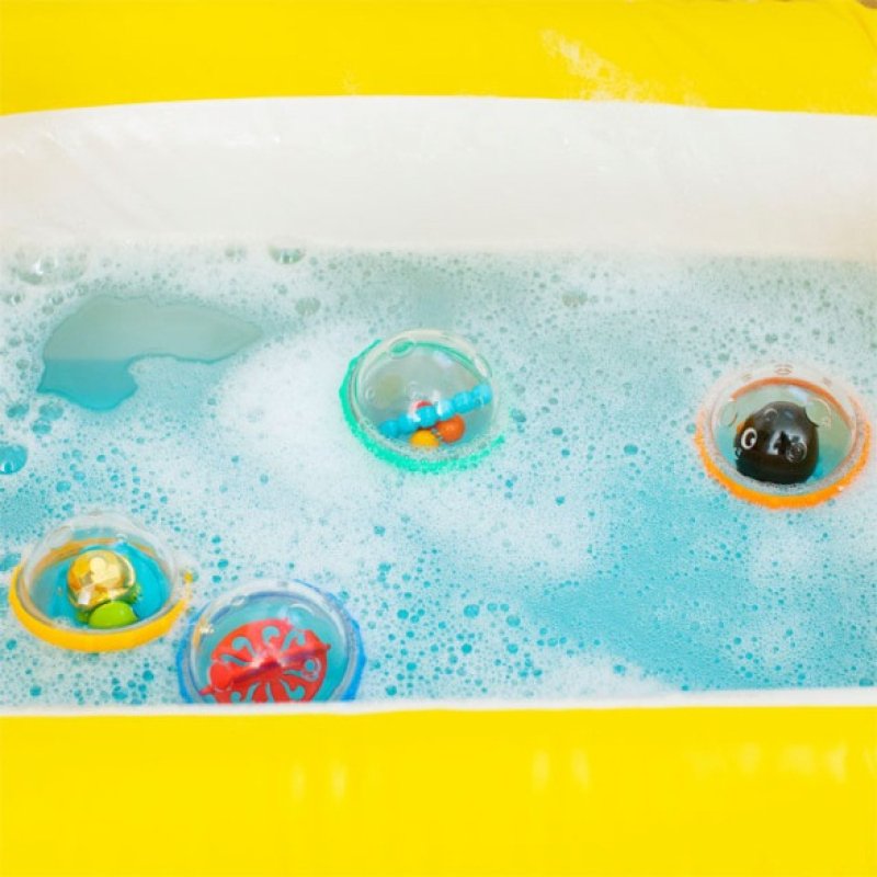 Munchkin Float & Play Bubbles, Turtle Animal de bain Bleu, Vert, Rouge, Jaune