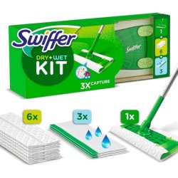 Swiffer Sweeper Dry Wet Starter Kit With Holder 6 Dry Cloths And 3 Wet Cloths