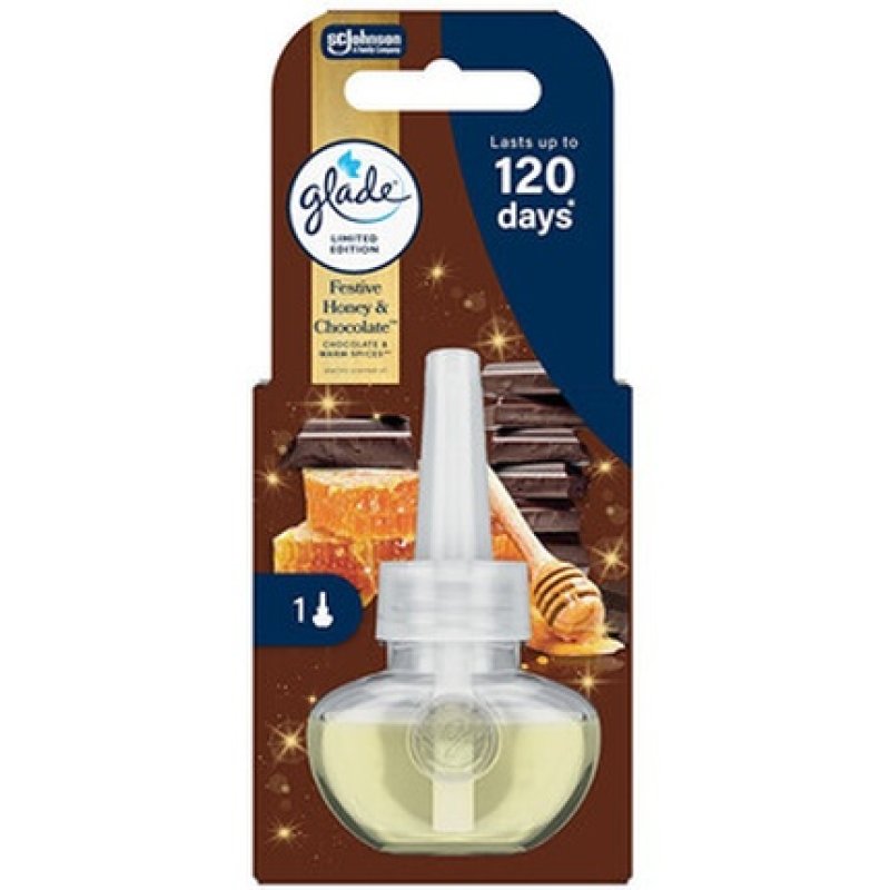 Glade Festive Honey & Chocolate Refill For Electric Air Freshener