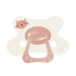 Difrax Natural Pacifier Little Venture 12 Months Dusty Pink Kitten