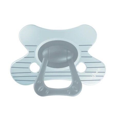 Difrax Natural Pacifier Little Venture 18 Months Stripy Blue