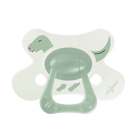 Difrax Natural Pacifier Little Venture 18 Months Little Green Dino