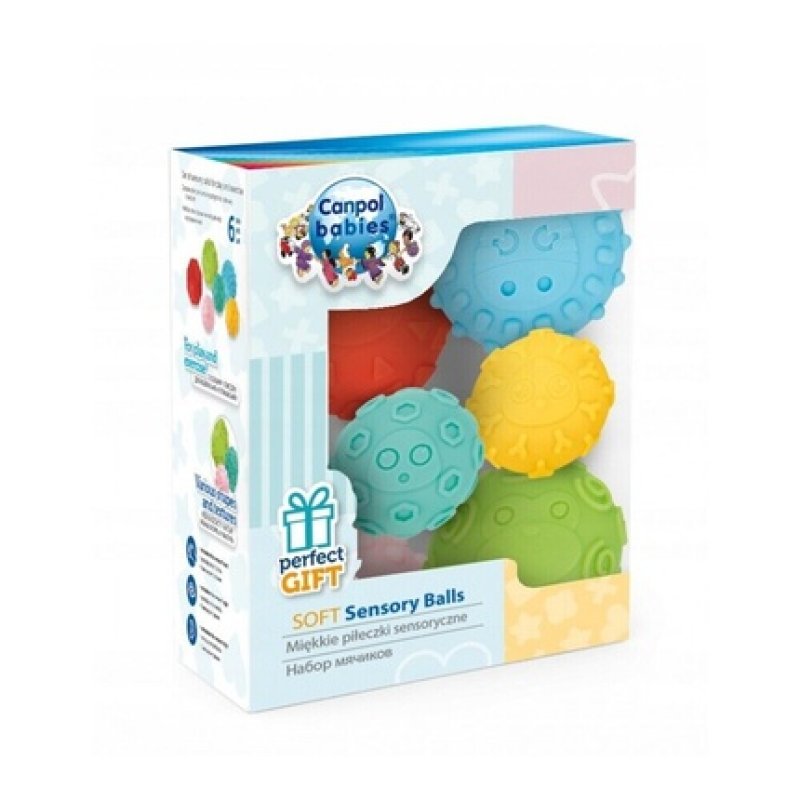Canpol Babies Balls Soft Sensory, 6 Pcs