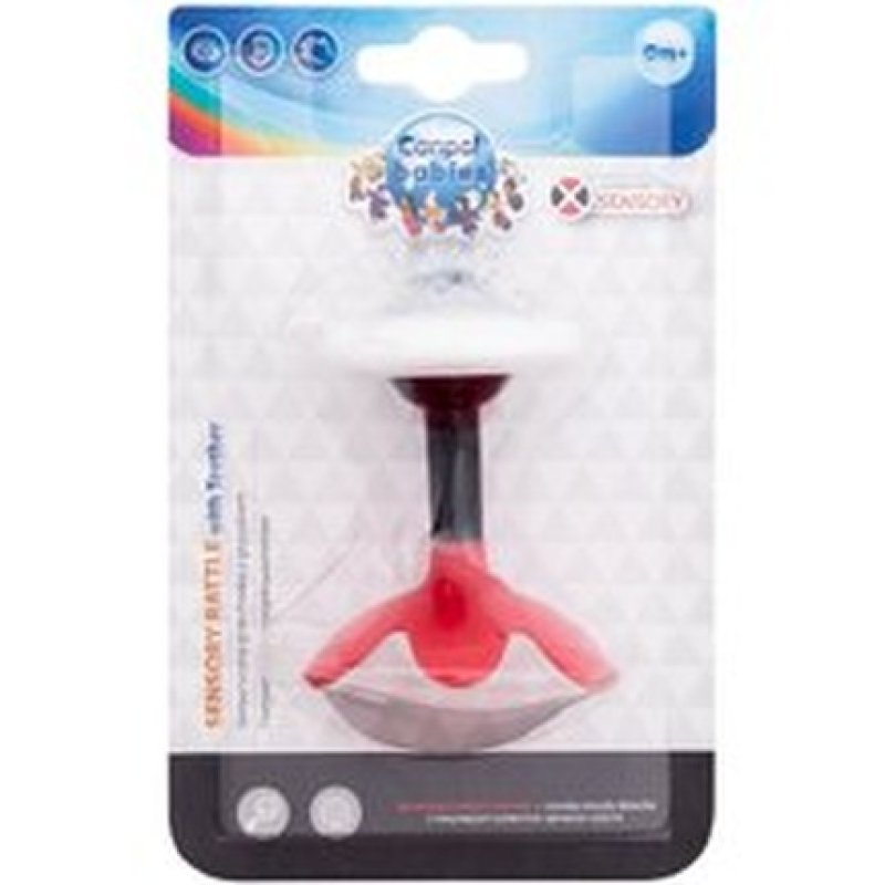 Canpol Babies Sensory Rattle With Teether Red