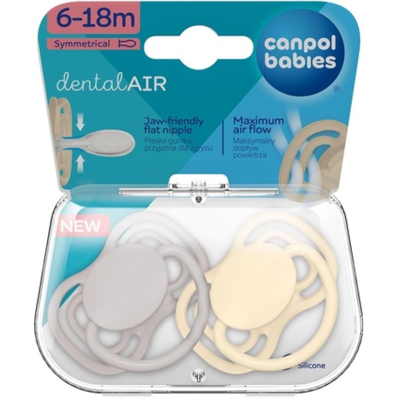 Canpol Babies Dentalair Soother 618m Ultraflat Silicone Nipple Orthodontic