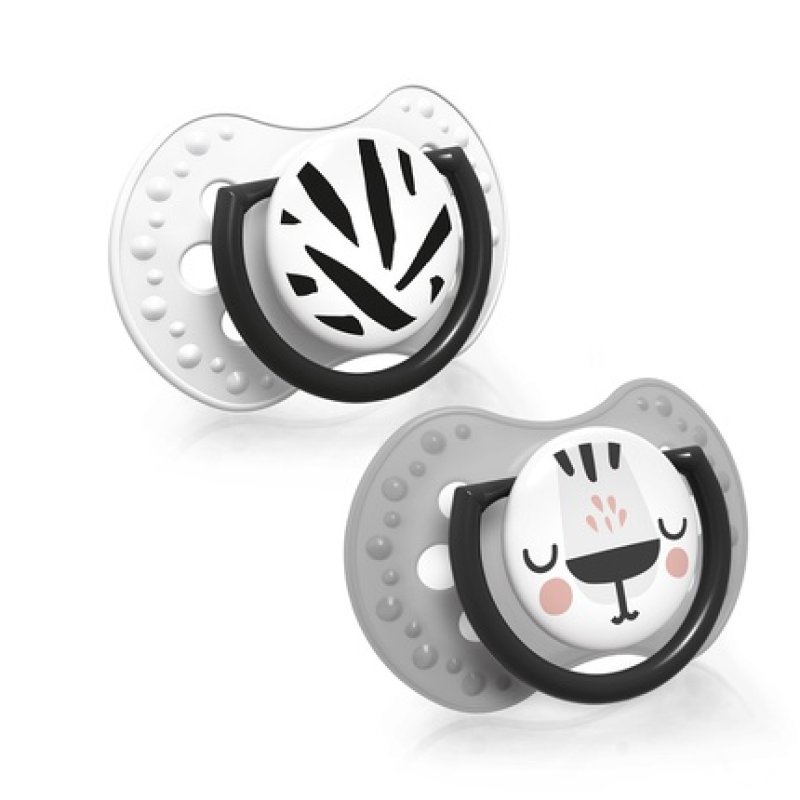 Salt&Pepper Dynamic Silicone Pacifier 6-18 Months - 2 Pieces