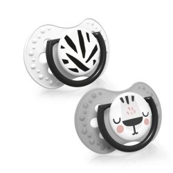 Salt&Pepper Dynamic Silicone Pacifier 18 Months - 2 Pieces