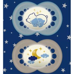 Mam Baby Dummy Original Night 6 Silicone Blue