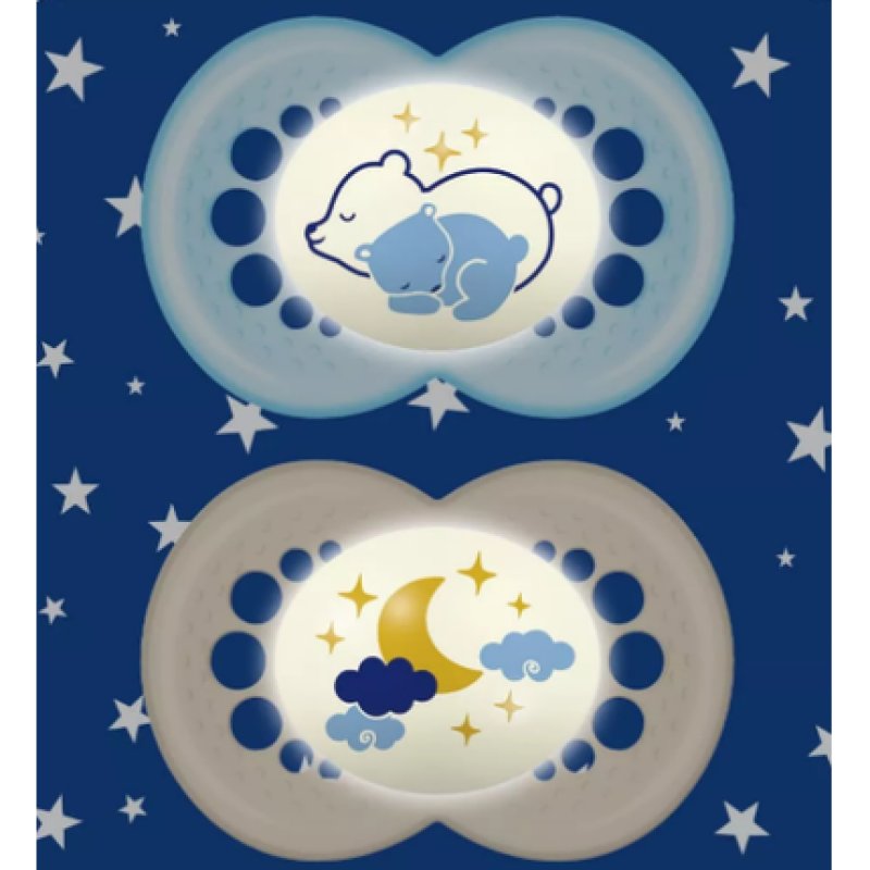 Mam Baby Dummy Original Night 6 Silicone Blue
