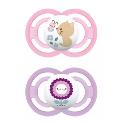 Mam Mam Perfect 6 Months Silicone Pacifier Pinkpurple 2 Units